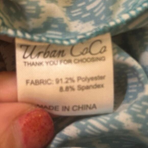 Urban Coco Teal Green Boho Dress Sz. L - Picture 4 of 4